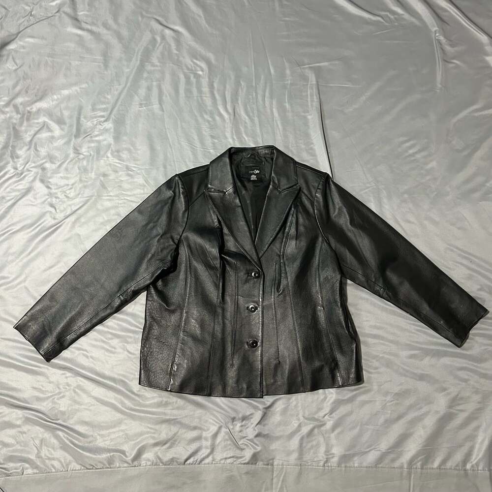 East 5th Genuine Leather Black Jacket Size 3X